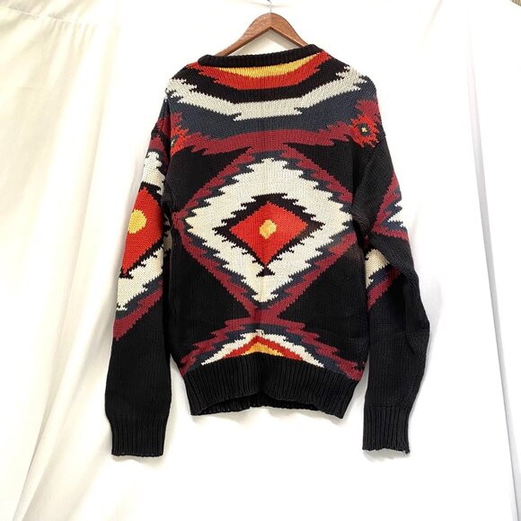 VTG Parker of Vienna Mens Cotton Sweater Size M Aztec Southwestern Pullover 80s - Picture 2 of 11